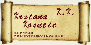 Krstana Košutić vizit kartica